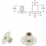 Nýt šroubovací 4 mm, Ø 4 mm nikl – Zboží Dáma