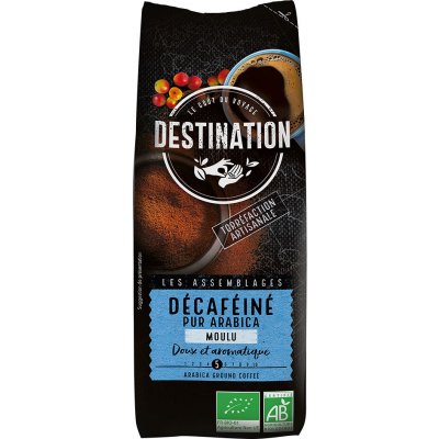 Destination Francie Káva mletá pražená 100% arabika bez kofeinu bio 250 g – Zboží Dáma