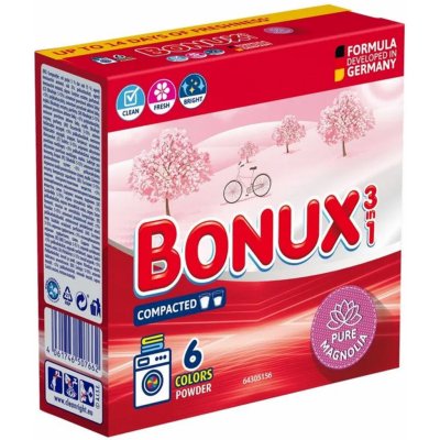 Bonux Color Pure Magnolia 3v1 prací prášek na barevné prádlo 6 PD 390 g – Zboží Mobilmania