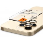 Spigen Glass EZ Fit Optik Pro 2 Pack Gold iPhone 14 Pro/iPhone 14 Pro Max AGL05598 – Zboží Živě
