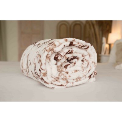 Jerry Fabrics Deka s beránkem mikroflanel Mramor hnědý 150x200 – Zboží Dáma