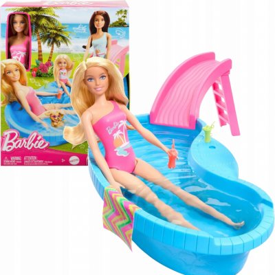 Barbie set s bazénem a doplňky v krabici – Zboží Dáma