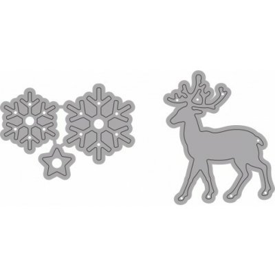 Wiler Vyřezávací šablona Jelen + vločky 4 ks – Zboží Dáma