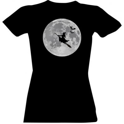 Tričko s potiskem čarodějnice Černá – Zboží Dáma