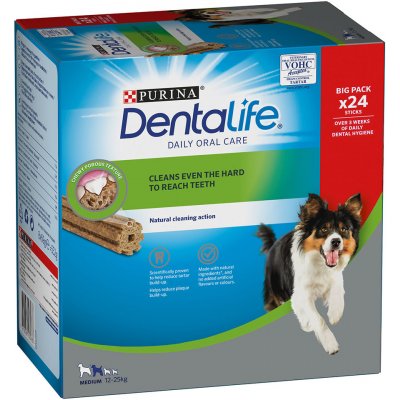 Purina Dentalife pamlsky pro každodenní péči o zuby pro středně velké psy 24 tyčinek 8 x 69 g – Zbozi.Blesk.cz