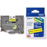 Brother TZE-631, černý tisk žlutý podklad 8 m x 12 mm – Zboží Dáma