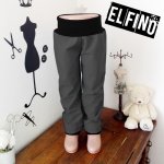 Dětské softshellové kalhoty bez kapes NEZATEPLENÉ šedé s černým nápletem – Zboží Dáma