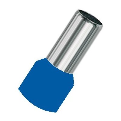 Kabelová dutinka lisovací, jednoduchá, izolovaná-modrá, průřez vodiče 0,75mm2, délka bez izolace 8mm – Zbozi.Blesk.cz