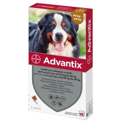 Advantix Spot-on pro psy 40-60 kg 4 x 6 ml