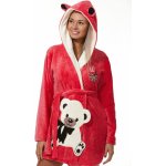 Dámský župan huňatý Méďa 1z1061 červená – Zboží Dáma