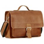 VOOC Brašna s popruhem a klopou pravá kůže velbloud – Hledejceny.cz