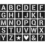Sada plastových šablon 6cm 30ks abeceda – Zboží Mobilmania
