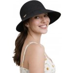 Seeberger Letní dámský nemačkavý černý klobouk cloche se zkrácenou krempou vzadu UV faktor 80 – Hledejceny.cz