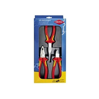 KNIPEX elektro set VDE 3 dílný. kombi kleště-půlkulaté kleště,štípací kleště – Zboží Dáma