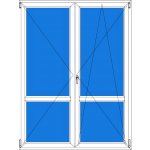 Salamander Balkónové dveře bluEvolution 82 Trojsklo Bílá - Antracit 100 x 210 cm – Zboží Mobilmania
