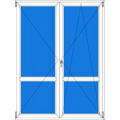 Salamander Balkónové dveře bluEvolution 82 Trojsklo Bílá - Antracit 100 x 210 cm – Zboží Mobilmania