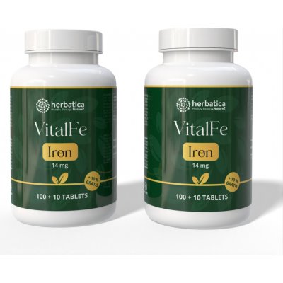 Herbatica Zvýhodněný set: 2× Železo 14 mg 110 tablet – Hledejceny.cz