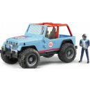 Bruder 2541 Jeep WRANGLER Cross Country modrý s figurkou jezdce