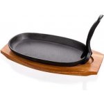 Banquet litinová na dřevěném prkénku Grada 23 x 14 cm – Zboží Dáma