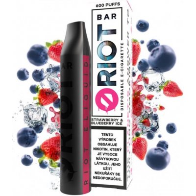 Riot Bar Strawberry Blueberry Ice 20 mg 600 potáhnutí – Zbozi.Blesk.cz