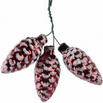 KAEMINGK Vánoční skleněné ozdoby šišky k dekorování svazek červený 1ks, 3x6cm - Tmavě červené – Hledejceny.cz
