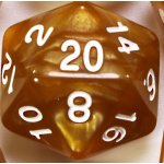 TLAMA games Hrací kostka dvacetistěnná perleťová Barva: karamelová – Zboží Živě