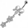 Piercing Šperky4U stříbrný piercing do pupíku motýlek BP01192-C