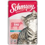 Schmusy Ragout s hovězím masem v omáčce 22 x 100 g – Hledejceny.cz