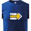 Dětské tričko Canvas dětské tričko Turistická šipka žlutá, modrá