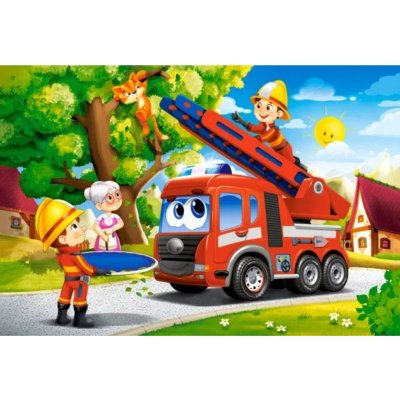 Castorland MAXI Hasiči při záchraně kočky 40 dílků – Zboží Dáma
