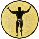 Emblém kulturistika zlato 50 mm – Zboží Dáma