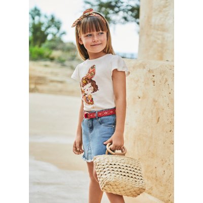 Mayoral sukně riflová s páskem BOHEME středně modrá – Zboží Dáma