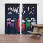 Sablio Závěs AMONG US ve vesmíru: 2ks 140x250cm – Hledejceny.cz