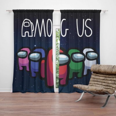 Sablio Závěs AMONG US ve vesmíru: 2ks 140x250cm – Hledejceny.cz