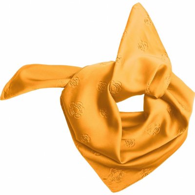 Biju dámský hedvábný čtvercový šátek s potiskem květin žlutá 7200721-12 YF463-37 – Zboží Dáma