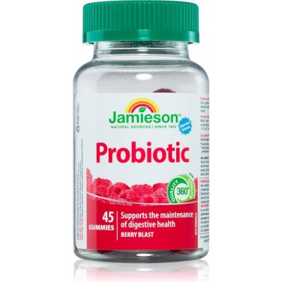 Jamieson Probiotic pastilky pro podporu trávení Raspberry 45 ks – Hledejceny.cz