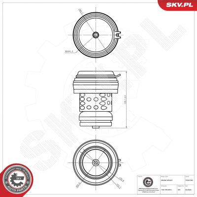 Zavěšení a uložení motoru ESEN SKV 75SKV240 – Zboží Mobilmania