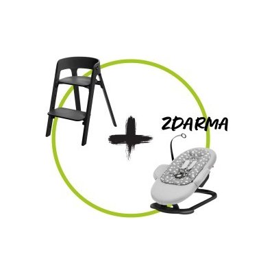 Stokke Steps BLACK Bouncer Deep grey / white – Zbozi.Blesk.cz