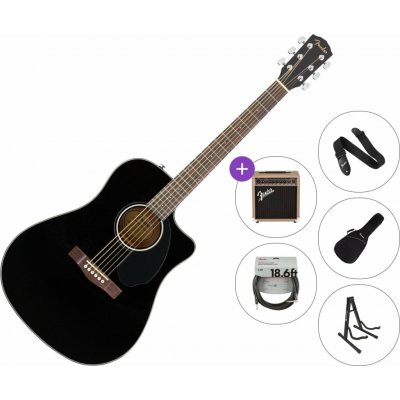 Fender CD-60SCE Dreadnought WN Deluxe Premium SET – Zboží Mobilmania