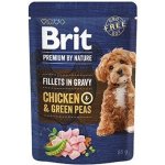 Brit Premium by Nature Adult Dog Fillets in Gravy Chicken & Green Peas 85 g – Zboží Mobilmania