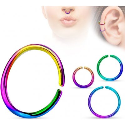 Šperky4U piercing do nosu kruh duhový N0006-0808