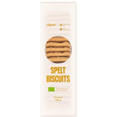 Vilgain Špaldové sušenky BIO kokos 100 g – Zboží Dáma