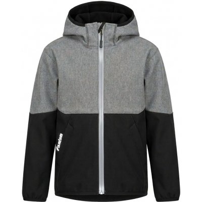 Fantom dětská softshellová bunda dvoubarevný černo šedý melír – Zboží Mobilmania