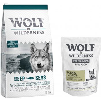 Wolf of Wilderness Adult "Deep Seas" se sleděm 12 kg