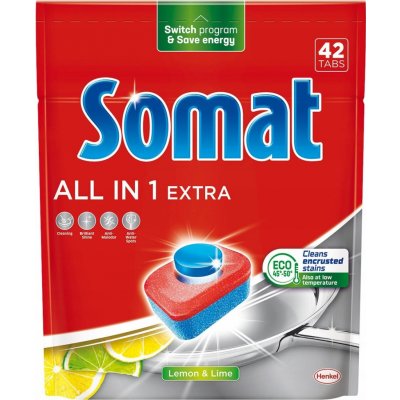 Somat All in One Extra tablety do myčky Lemon 42 ks – Zbozi.Blesk.cz