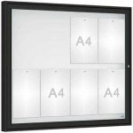 PROCITY Venkovní vitrína Classique, 8 x A4, plexi, černá – Zboží Živě