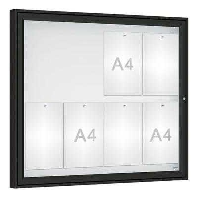 PROCITY Venkovní vitrína Classique, 8 x A4, plexi, černá – Zboží Živě