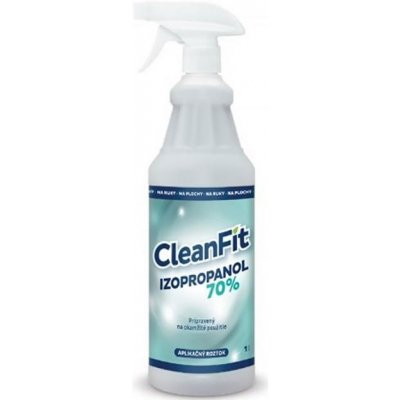CleanFit dezinfekční roztok IZOPROPYL 70% s rozprašovačem 1 l – Zboží Dáma