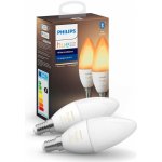 Philips Hue 8718699726355 2x LED žárovka 1x5,2W E14 470 lm 2200 - 6500K - Bluetooth, White Ambiance – Zboží Živě