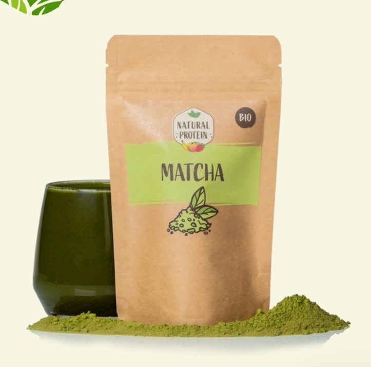 Natural Protein Matcha tea čaj BIO 100 g